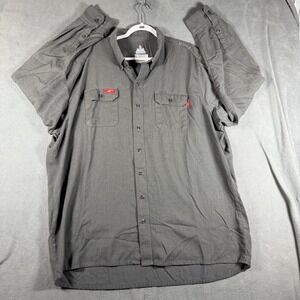Lapco FR Flame Resistant Shirt Mens XXL Long Gray Workwear Button Up